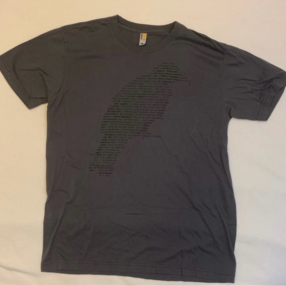 Vintage Woot Edgar Allan Poe Raven Nevermore T-Shirt